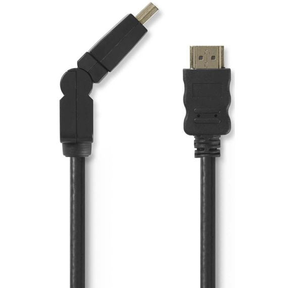 Cavo HDMI™ maschio ad alta velocità con Ethernet Connettore HDMI girevole 1,5m nero Cavo HDMI™ maschio ad alta velocità con Ethernet Connettore HDMI girevole 1,5m nero